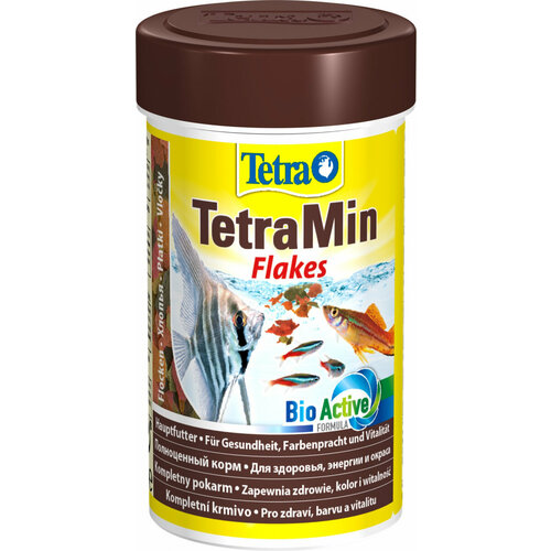 фото Корм для всех видов рыб Tetra TetraMin Flakes 100 мл, хлопья