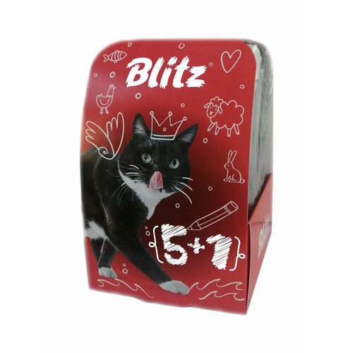 фото Влажный корм для кошек Blitz Набор Асссорти Classic 5+1 паучей по 85г