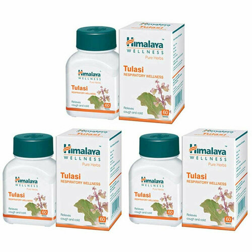 фото Таблетки Туласи Хималая Хербалс (Tulasi Himalaya Herbals) при простудных заболеваниях, при диабете, повышает иммунитет, 3х60 таб.