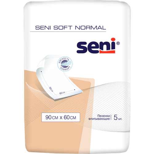 фото Пеленки впитывающие одноразовые урологические Seni Soft Normal 90 x 60 см, 5 шт.