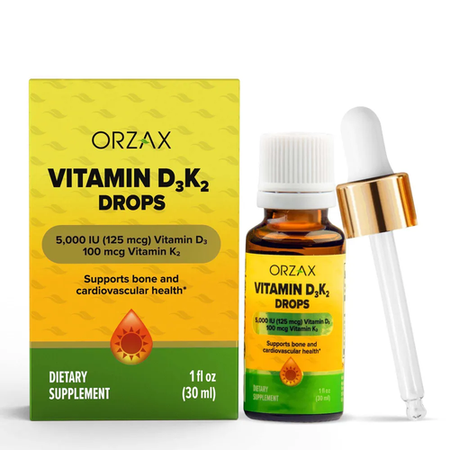 фото Витамин Д3+К2 Vitamin D3+К2, ORZAX, 30 мл, 5000 IU