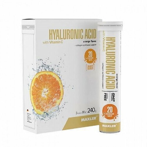 фото Maxler Hyaluronic Acid with Vitamin C 3 тубы по 20 шип. табл (Maxler) Апельсин