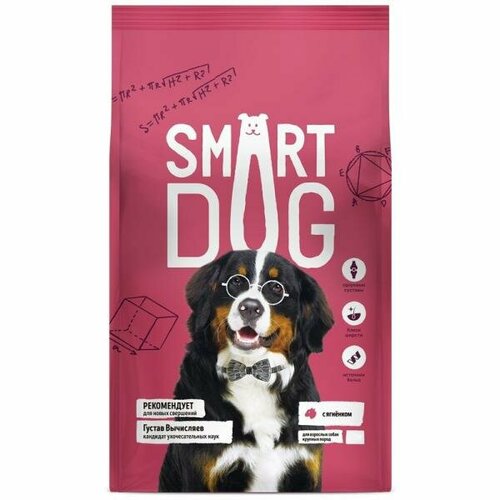 фото Smart Dog Для взрослых собак крупных пород с ягненком, 0.8 кг