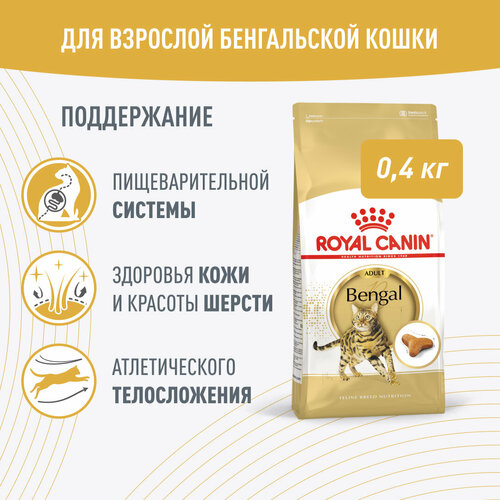 фото Корм сухой ROYAL CANIN Bengal Adult для взрослых бенгальских кошек старше 12 месяцев (бенгал эдалт) 0,4 кг