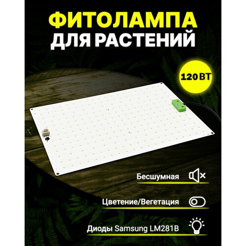 фото Светильник для растений с диодами Samsung LM281b+, фитолампа 120 ватт, quantum board,