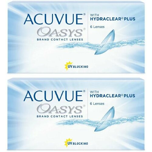 фото Контактные линзы ACUVUE OASYS with Hydraclear Plus, 6 шт., R 8,4, D -5,75, 2 уп.