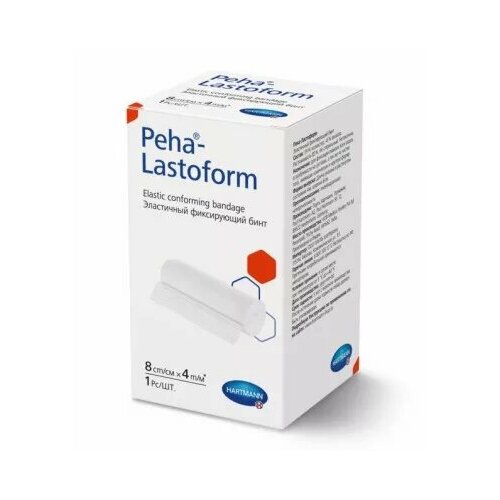 фото Peha-Lastoform бинт эластичный фиксирующий 8 см x 4 м