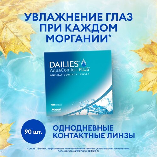 фото Контактные линзы Alcon Dailies AquaComfort PLUS, 90 шт., R 8,7, D -1