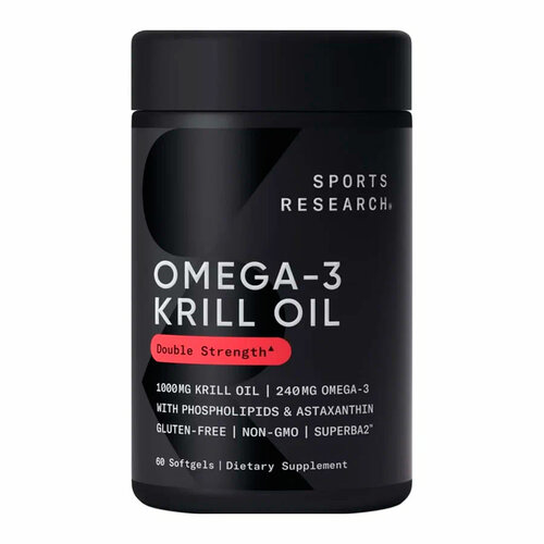 фото Капсулы Sports Research Antarctic krill oil, 110 г, 60 шт.