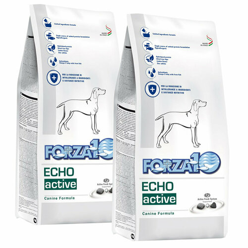 фото FORZA10 DOG ECHO ACTIVE для взрослых собак всех пород при заболеваниях слуховых органов (4 + 4 кг)