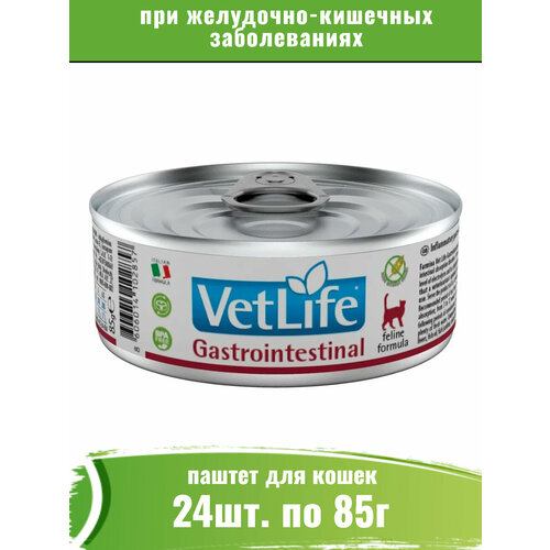 фото Farmina Vet Life Cat Gastrointestinal 24 шт по 85г консервы для кошек при желудочно-кишечных заболеваниях