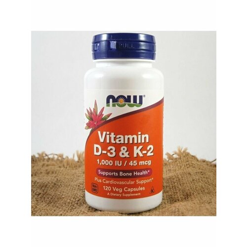 фото NOW Vitamin D-3 & K-2 1000 IU/45 mcg, 120 caps