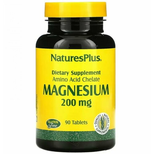 фото Магний хелат Nature's Plus Magnesium chelate, 200 мг, 90 таблеток