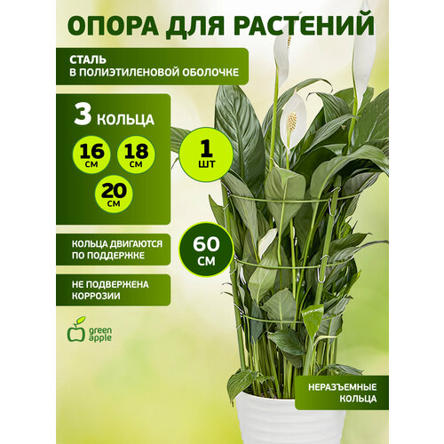 фото Опора для растений и цветов Green Apple GFS360, длина 60см, 3 подвязки