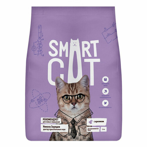 фото Smart Cat сухой корм для стерилизованных кошек с кроликом - 1,4 кг