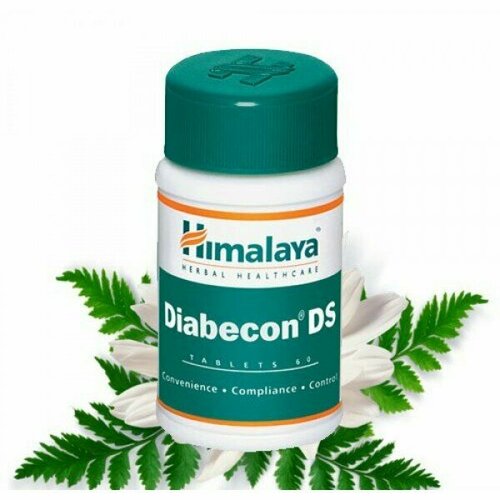 фото Таблетки Диабекон Двойная сила Хималая Хербалс (Diabecon DS Himalaya Herbals) при диабете и для контроля уровня сахара в крови, 60 таб