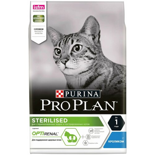 фото Сухой корм для кошек Pro Plan Sterilised для стерилизованных кошек с кроликом 1.5 кг