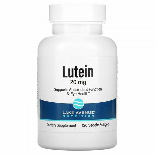 фото Lutein Лютеин 20мг и зеаксантин Lake Avenue Nutrition, 120 капсул / Антиоксидант / Для зрения мужчин и женщин