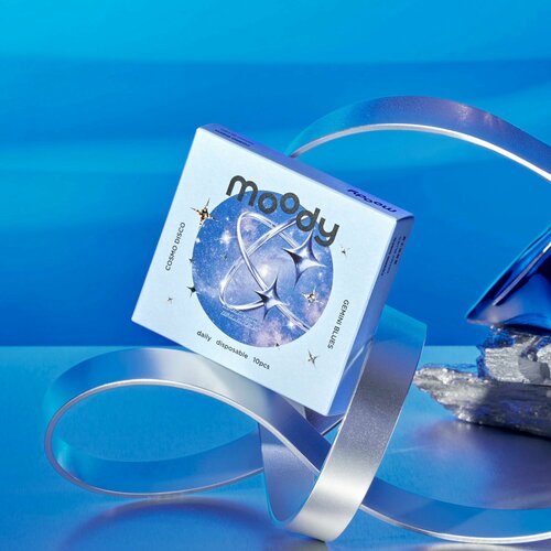 фото Контактные линзы Moody Cosmo Disco, 10 шт., R 8,5, D -3,25, gemini blues, 1 уп.