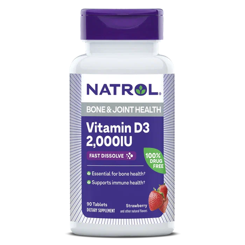 фото Vitamin D3 Fast Dissolve таб., 2000 ME, 90 шт., клубника