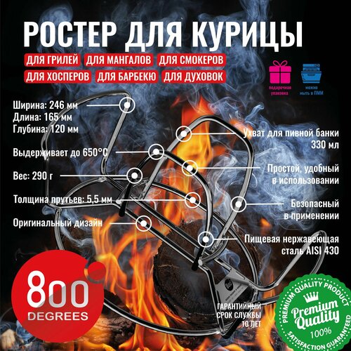 фото Ростер для курицы 800 Degrees Chicken Roaster Rack