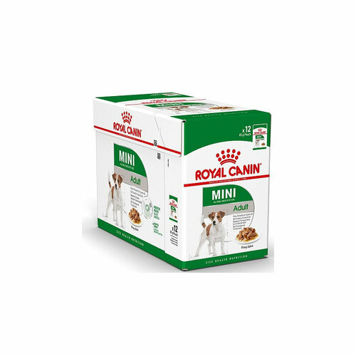 фото Royal Canin MINI ADULT Полнорационный влажный корм для поддержания прекрасной физической формы собак мелких размеров, 12 шт