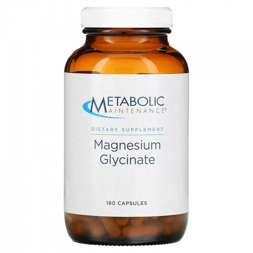 фото Metabolic Maintenance, глицинат магния, 180 капсул