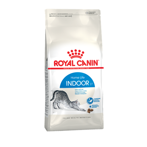 фото Корм для кошек Royal Canin Indoor 27 (Индор 27) Корм сухой сбалансированный для взрослых кошек, живущих в помещении, 0.4 кг