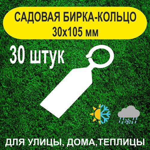 фото Садовая бирка-кольцо 30х105мм. с удобным креплением. 30штук