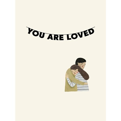 фото Гирлянда бумажная растяжка из букв черная - You are loved