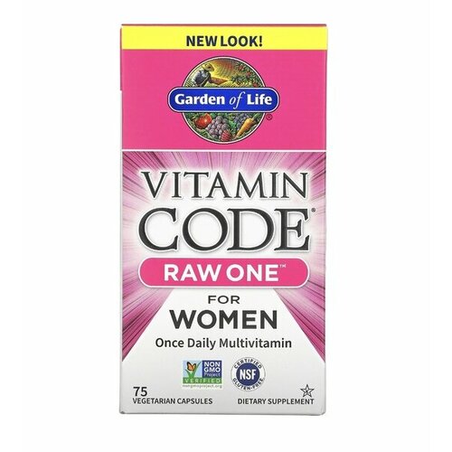 фото Garden of life Vitamin code Raw ONE мультивитамины для женщин 75 капсул