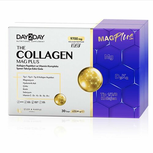 фото Day 2 Day Collagen Mag Plus, Коллаген + Магний. 30 саше. Турция