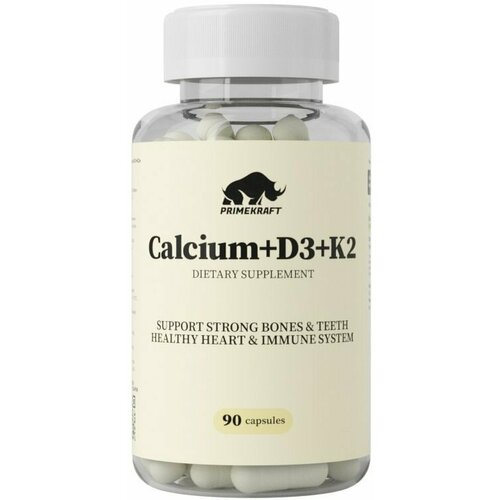 фото Отдельные витамины Prime Kraft Calcium+D3+K2 (90 капсул)