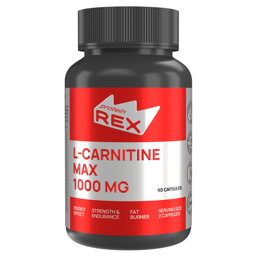 фото L-CARNITINE MAX витамин ProteinRex 1000 мг 90 капсул, спортивное питание, жиросжигатель для похудения, Л карнитин