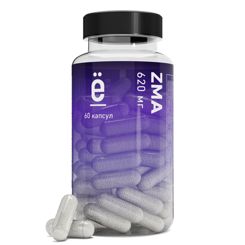 фото Комплекс ZMA (Mg+Zn+B6), Ёбатон, 60 капсул