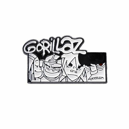 фото Значок Gorillaz рок металлический пин