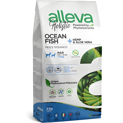 фото Сухой корм Alleva Holistic Ocean Fish Mini, для собак малых пород, океаническая рыба, конопля и алоэ вера, 2кг