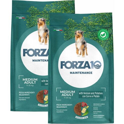 фото FORZA10 DOG MAINTENANCE ADULT MEDIUM для взрослых собак средних пород с олениной и картофелем (2 + 2 кг)