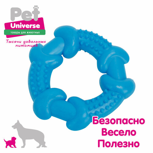 фото Игрушка для собак Pet Universe многофактурное кольцо с пупырышками диаметр 10,5 см, ТПР, PU3061