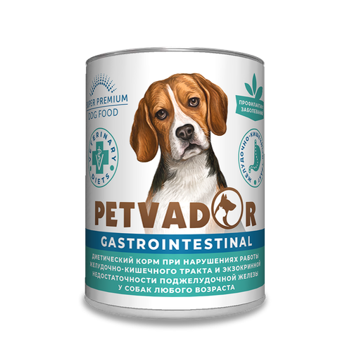 фото Влажный диетический корм для собак Petvador Veterinary Diets Gastrointestinal 6 шт*340 гр