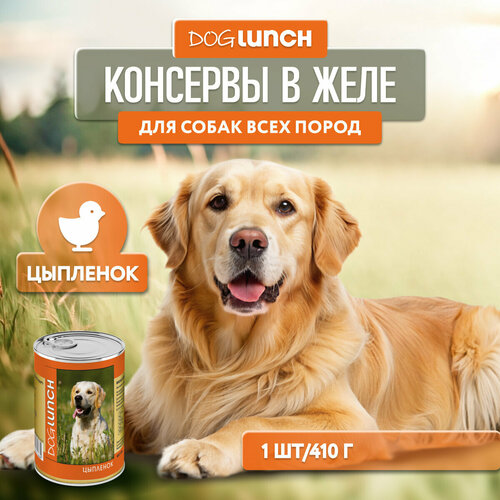 фото Влажный корм для собак Dog Lunch цыпленок 1 уп. х 1 шт. х 410 г