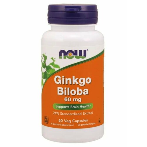 фото NOW Гинкго Билоба GINKGO BILOBA 60 мг 60 вкапс