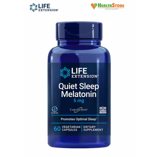 фото Life Extension Quiet Sleep Melatonin 5мг 60 капсул, мелатонин для сна 5 мг + комплекс витаминов