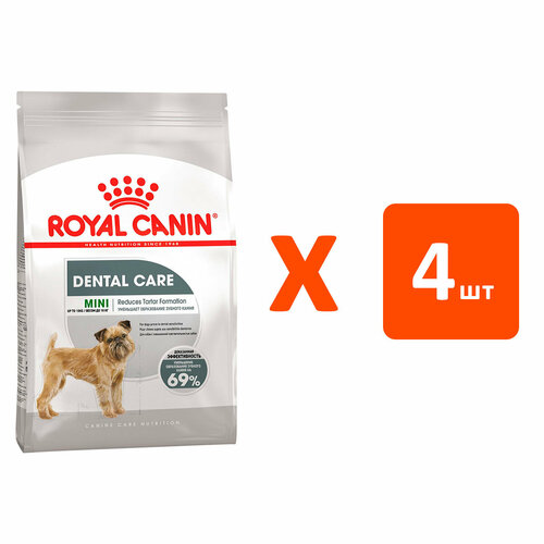 фото ROYAL CANIN MINI DENTAL CARE для взрослых собак маленьких пород от заболеваний зубов и десен NEW 1 кг х 4 шт