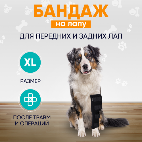 фото Бандаж ветеринарный на лапу для собак Mr Dog черный XL