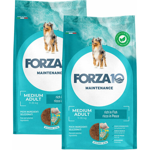 фото FORZA10 DOG MAINTENANCE ADULT MEDIUM для взрослых собак средних пород с рыбой (2 + 2 кг)