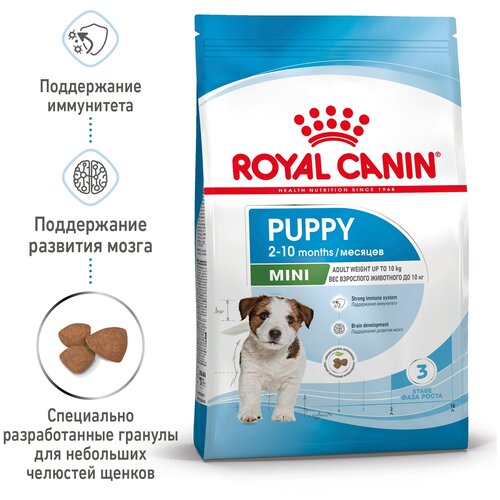 фото Сухой корм для щенков Royal Canin при чувствительном пищеварении 1 уп. х 10 шт. х 800 г (для мелких пород)