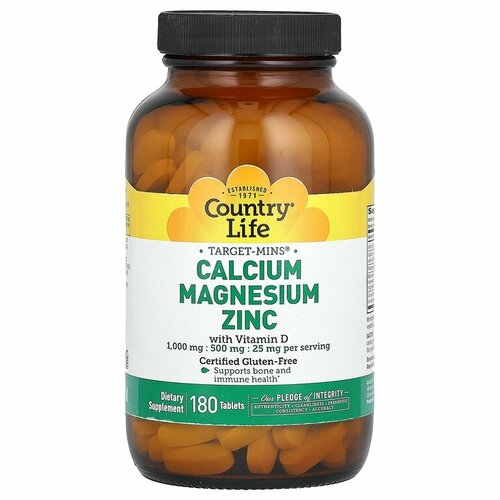 фото Country Life Target-Minс Calcium Magnesium и Vitamin D3 - 180 капсул