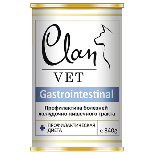 фото Влажный корм для собак CLAN VET, при болезнях ЖКТ 1 уп. х 2 шт. х 340 г (для мелких пород)