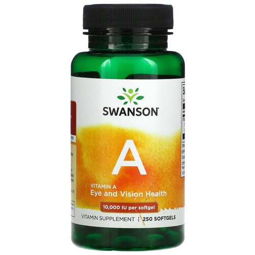 фото Капсулы SWANSON Vitamin A, 100 г, 10000 МЕ, 250 шт.